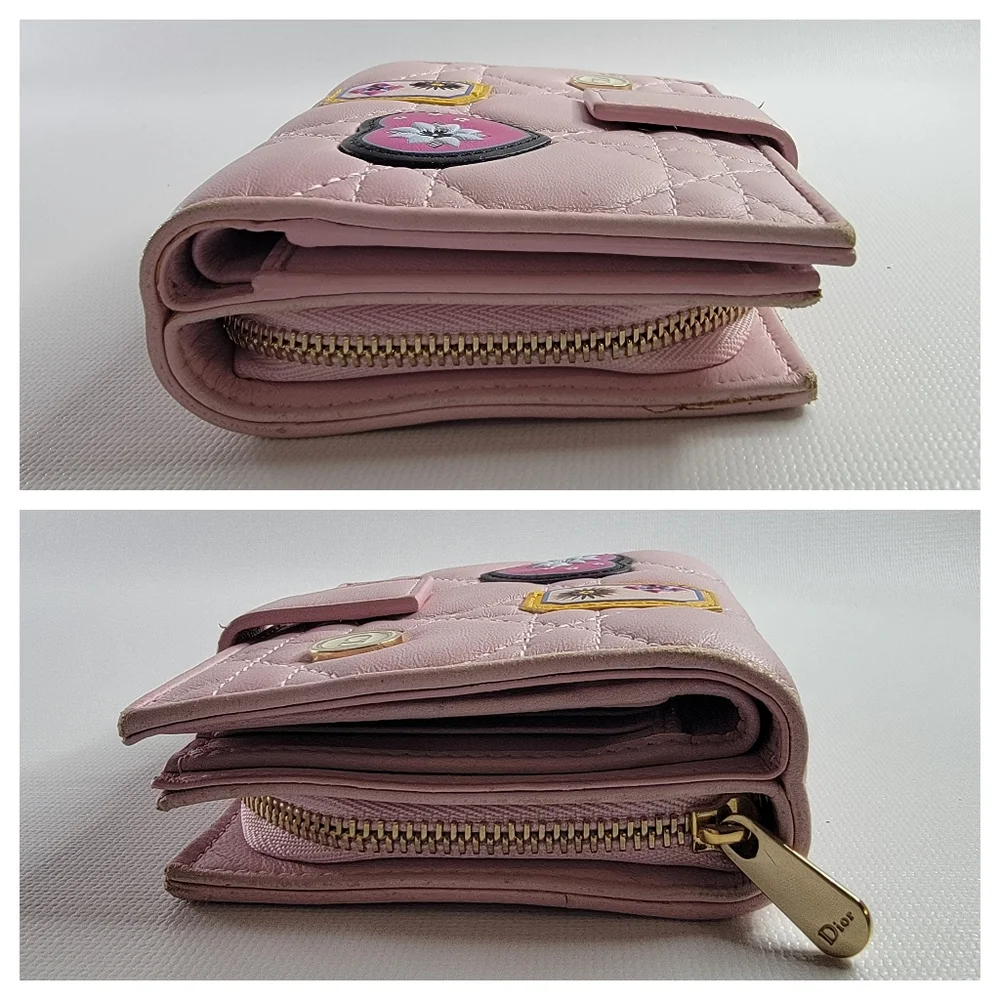 Christian Dior Cannage Lambskin Leather Bifold Wallet